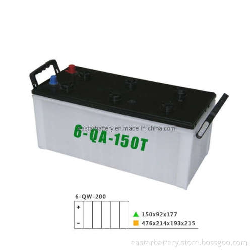 DIN150 Dry Charged Car Battery 12V150ah